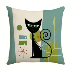 Cat Decorative Throw Pillowcase 44x96cm Cartoon Cat Home Room Bedroom Decoration