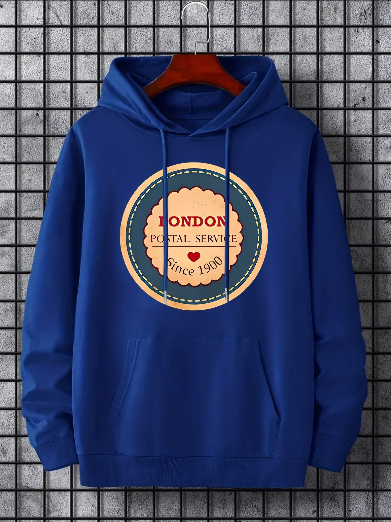 London Postal Service Print Hoodie for Men