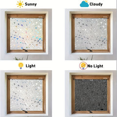 Stained Glass Frosted Window Film Decorative 3D Vinyl Cling Window Decals