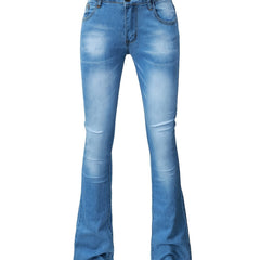 Flare Leg Low Waist Bootcut Denim Pants