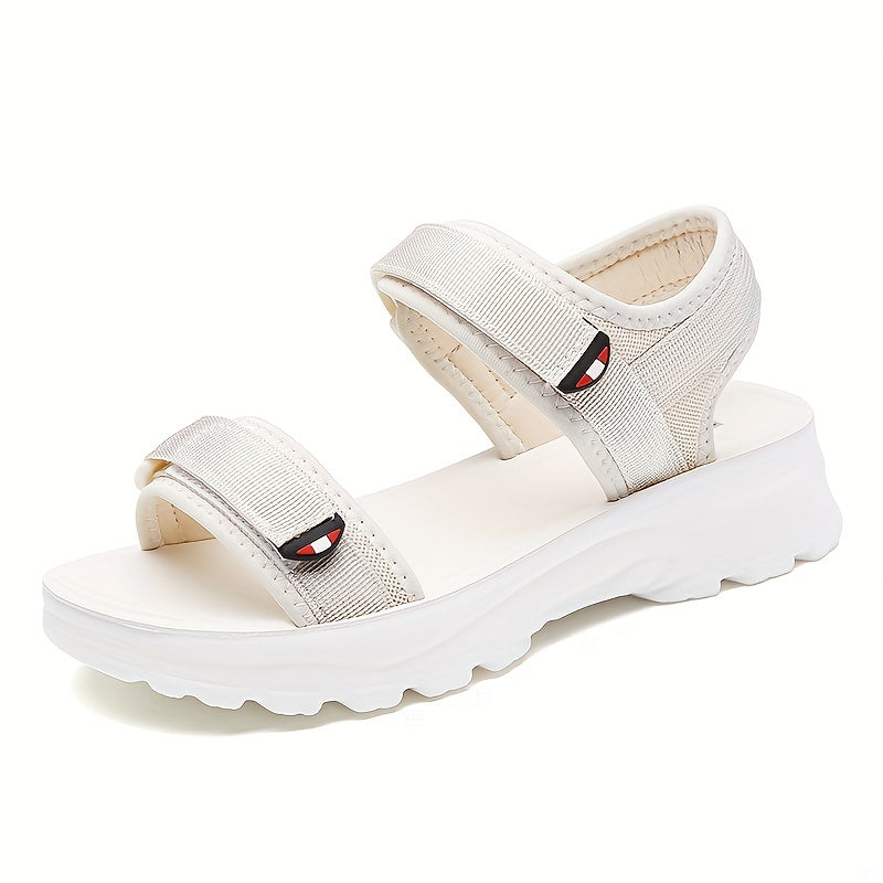 Women's Platform Sandals Hook & Loop Summer Shoes Comfortable Open Toe Sandals