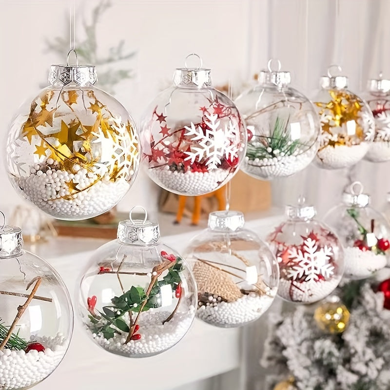 Christmas Ball Ornament Gift Decorations Snowman Shatterproof Hanging Baubles