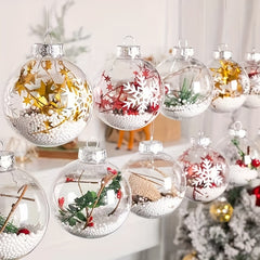 Christmas Ball Ornament Gift Decorations Snowman Shatterproof Hanging Baubles