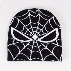 Y2K Knitted Spider Eyes Men's Hat Autumn Winter Warm Hat