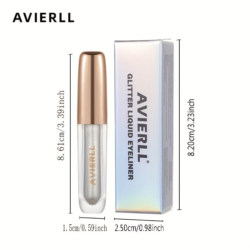 Waterproof Liquid Eyeliner Silver + Pencil, Long Lasting Non Smudge Makeup