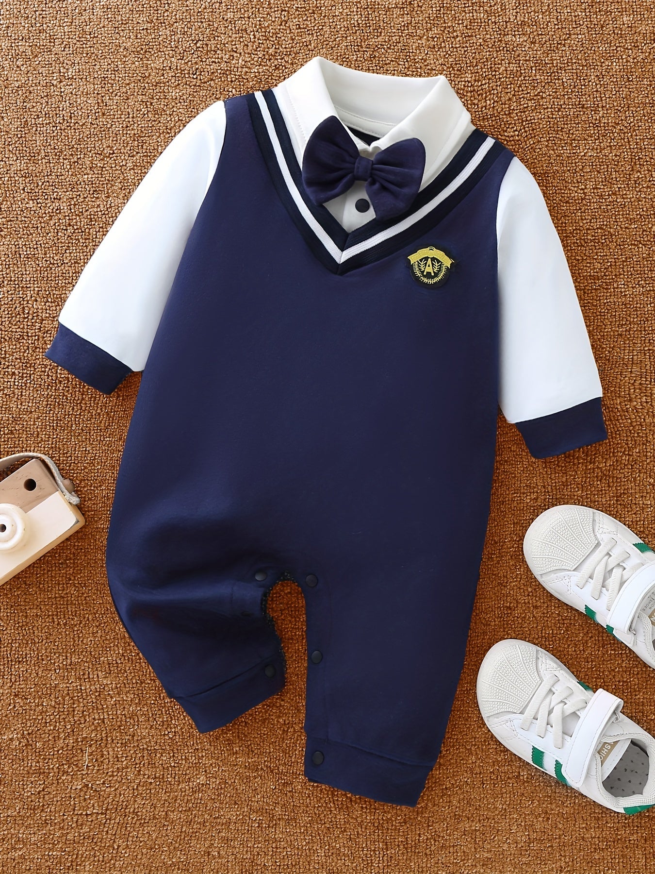 Baby Boys Gentleman Cotton Romper Jumpsuit