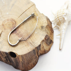 10pcs Weedless Fishing Hooks Carbon Steel Single Hook Soft Worm Bait