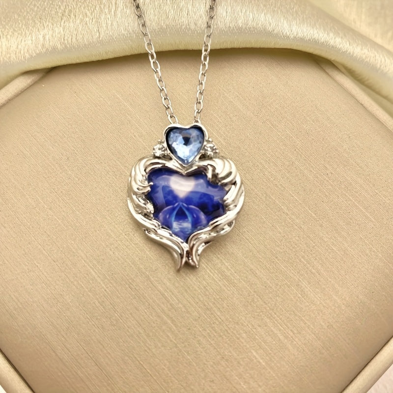 Dolphin Crystal Pendant Necklace Clavicle Chain Birthday Gift