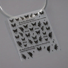 Butterfly & Nail Art Stickers Transparent Adhesive Nail Stickers