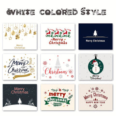 Feelfine Christmas Cards 50pcs Boxed - Modern Design - Blank Greeting Bulk