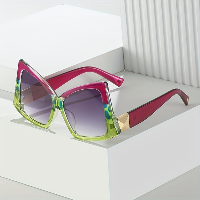 Y2K Irregular Frame Sunglasses For Women Men Casual Gradient Lens