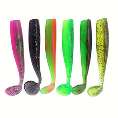 4pcs 8g Dual Soft Fishing Lures T tail For Bass Perch Accessories