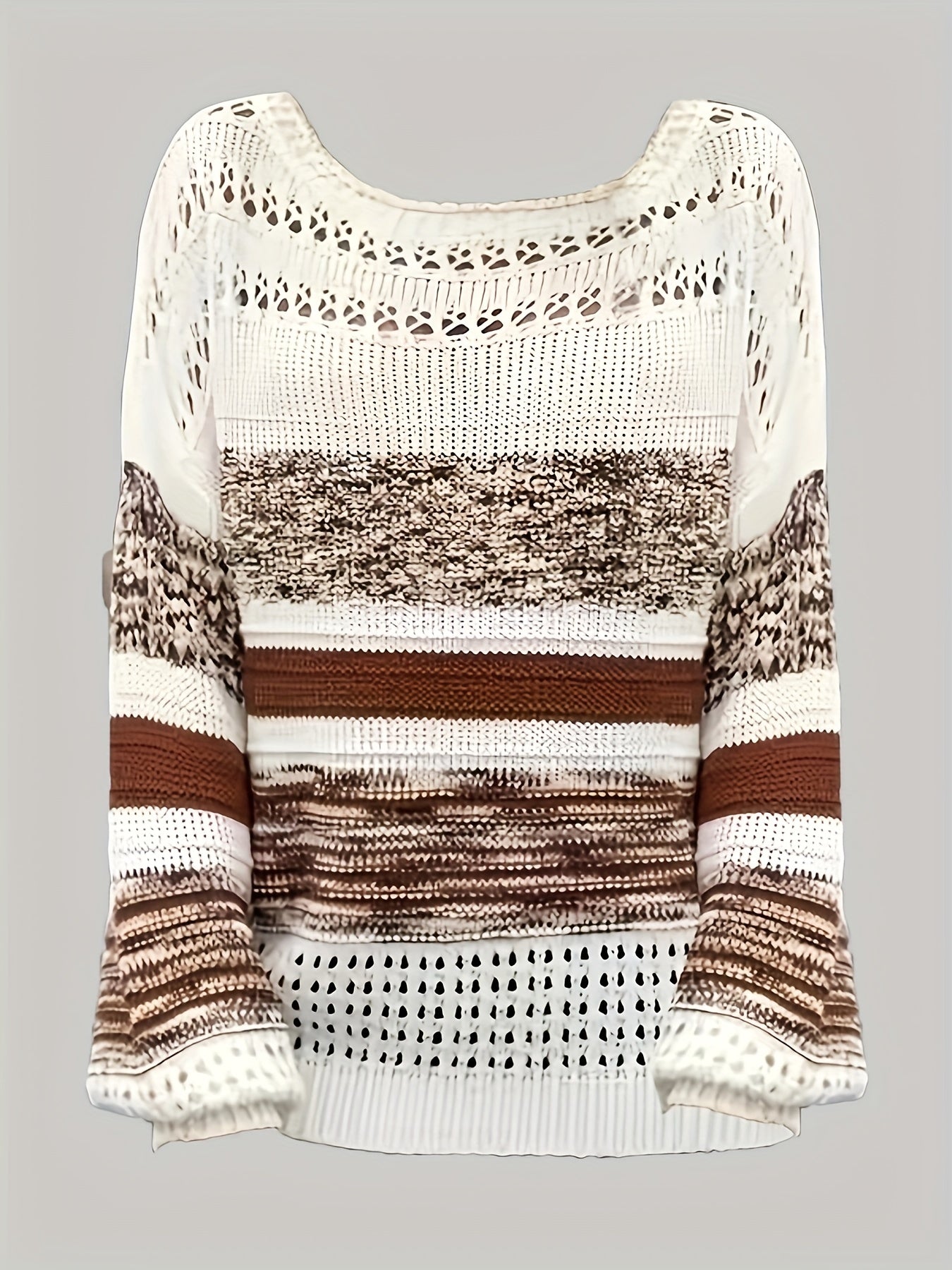 One Shoulder Cut Out Pullover Sweater Long Sleeve Casual Sweater