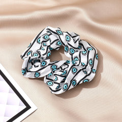 Evil Eye Hamsa Hand Oversized Scrunchies Hair Tie