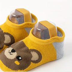 6Pairs Girls Animals Strap Socks for Toddlers