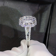 Sparkling Square Cubic Zircon Ring - Anniversary Gift