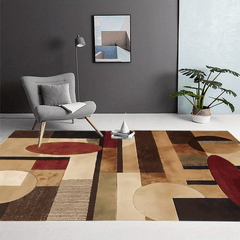 Geometry Chocolate Large Carpet For Living Room Bedroom Decor