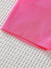 Girl Casual Heart Pattern Sports Yoga Shorts High Stretchy Athletic Fit