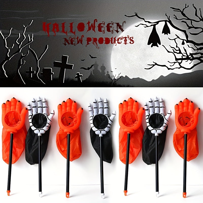 Halloween Candy Bag Skeleton Hand Large Capacity Begging Sugar Pouch