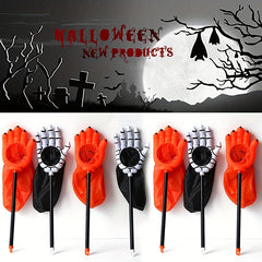 Halloween Candy Bag Skeleton Hand Large Capacity Begging Sugar Pouch