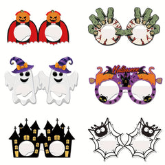 6pcs Halloween Paper Glasses with Paper Box Packaging
