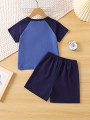 Boys Pajamas Set Short Sleeves Tops & Bottoms Cozy Homewear