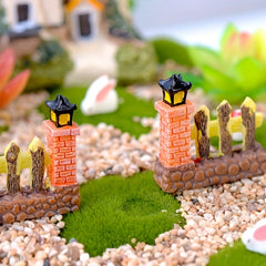 2pcs Fence Door Set Realistic DIY Dollhouse Ornament for Kids