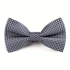 Men's Plaid Diagonal Stripe Bow Tie