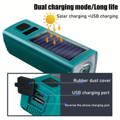 Solar Bike Lights Horn USB Charging Headlights