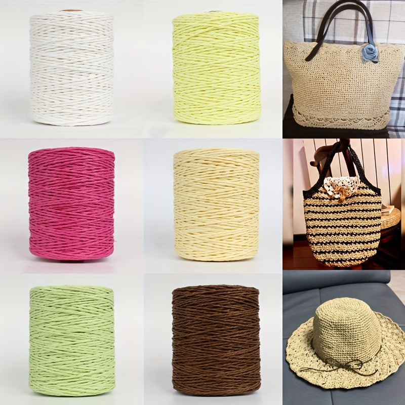 Eco Friendly Raffia Yarn Paper Ribbon for DIY Crochet Knitting