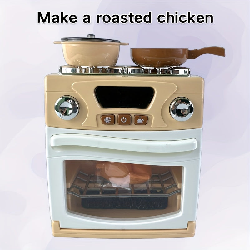 Kids Pretend Play Kitchen Set Oven Frying Pan Soup Pot Griddle Toy for Ages 3