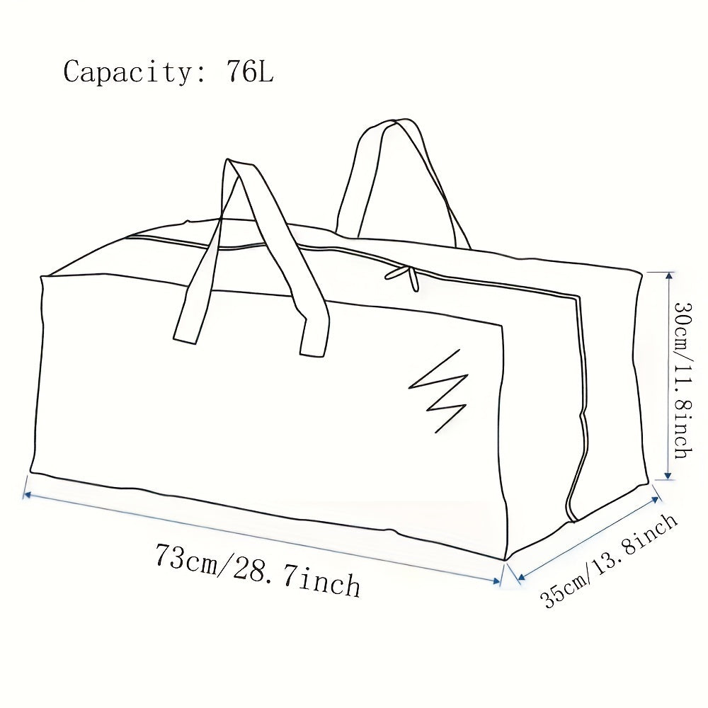 76L Large Capacity Moving Quilt Packing Bag PE Cloth Storage Bag