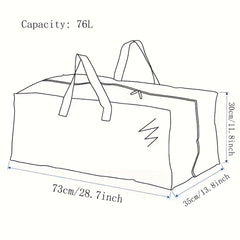 76L Large Capacity Moving Quilt Packing Bag PE Cloth Storage Bag