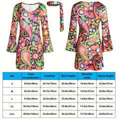 70s 80s Retro Disco Hippie Performance Costume Set