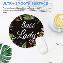 Round Gaming Mouse Pad Women Girls Non-Slip Rubber Mat Office Laptop Lady