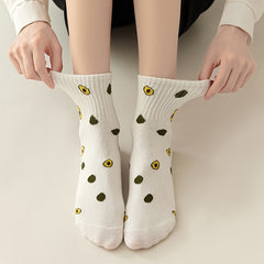 Avocado Print Socks Women's Comfy Stockings & Hosiery