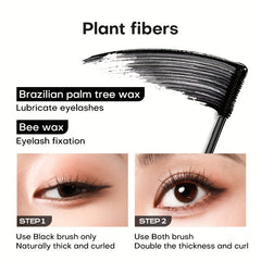 4D Washable Mascara Silk Fiber Brush Lengthening Volume Formula