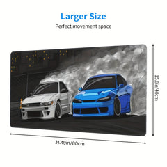 Oversized Car Mouse Pad 31x15inch Rubber Non-slip Keyboard Office Game Pad