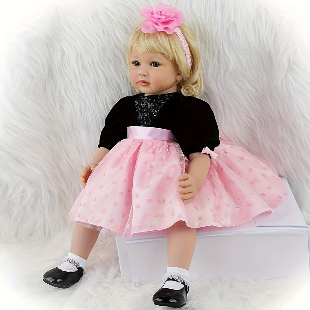 22 Inch Reborn Doll Soft Vinyl Silicone Lifelike Reborn Baby Toddler Toy