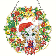 Christmas Rhinestone Pendant 5D Special Shape Hanging Chain