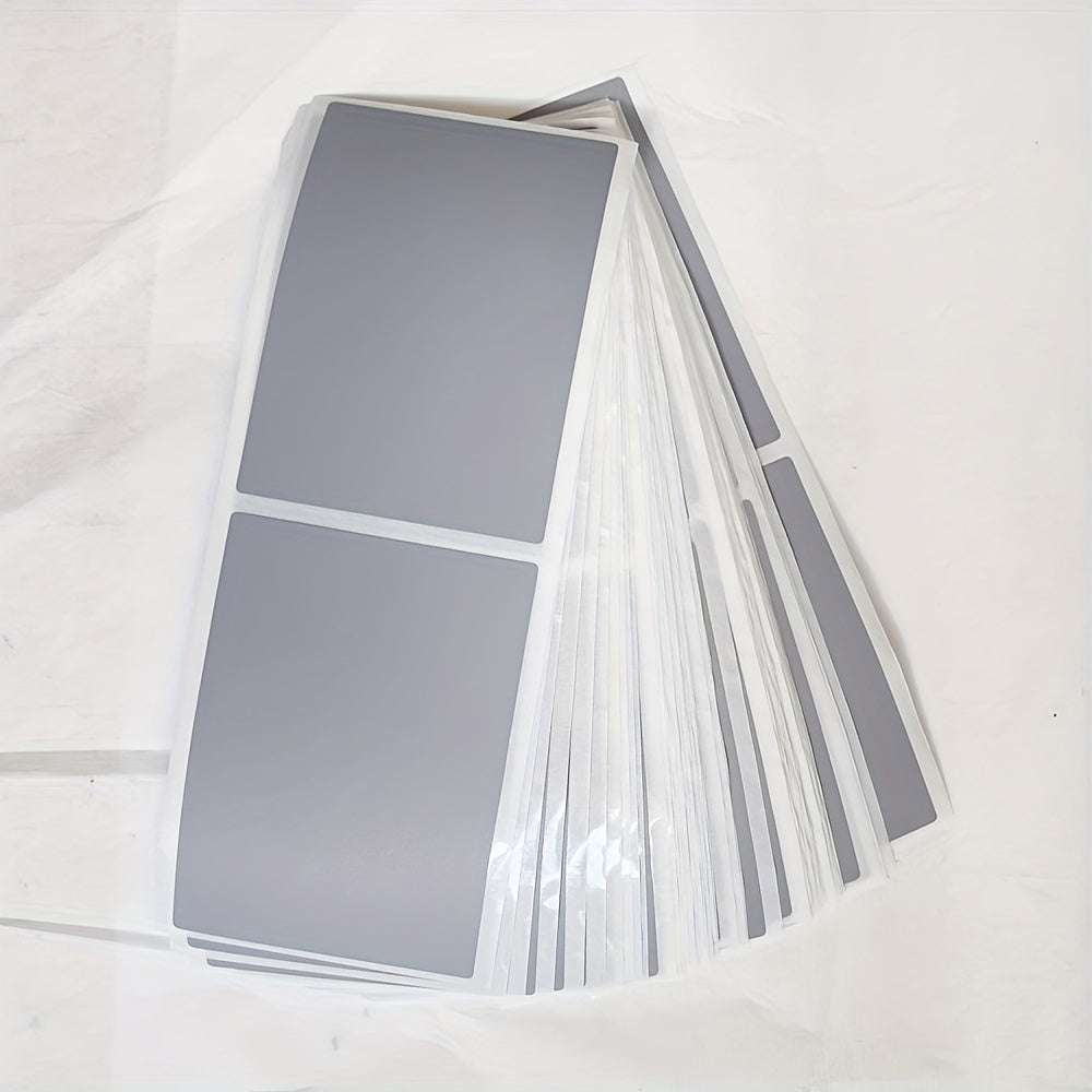 50pcs 70x50mm Rectangular Scraping Film Stickers Wedding Card Golden Gray