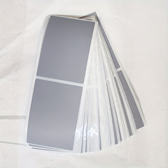 50pcs 70x50mm Rectangular Scraping Film Stickers Wedding Card Golden Gray