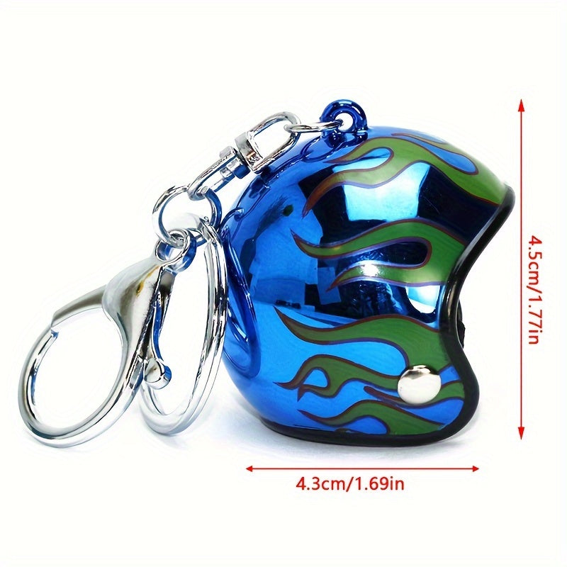 Mini Motorcycle Helmet Keychain Pendant Key Chain Gift For Men Boyfriend