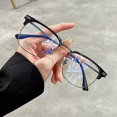 Square Clear Lens Glasses Titanium Frame