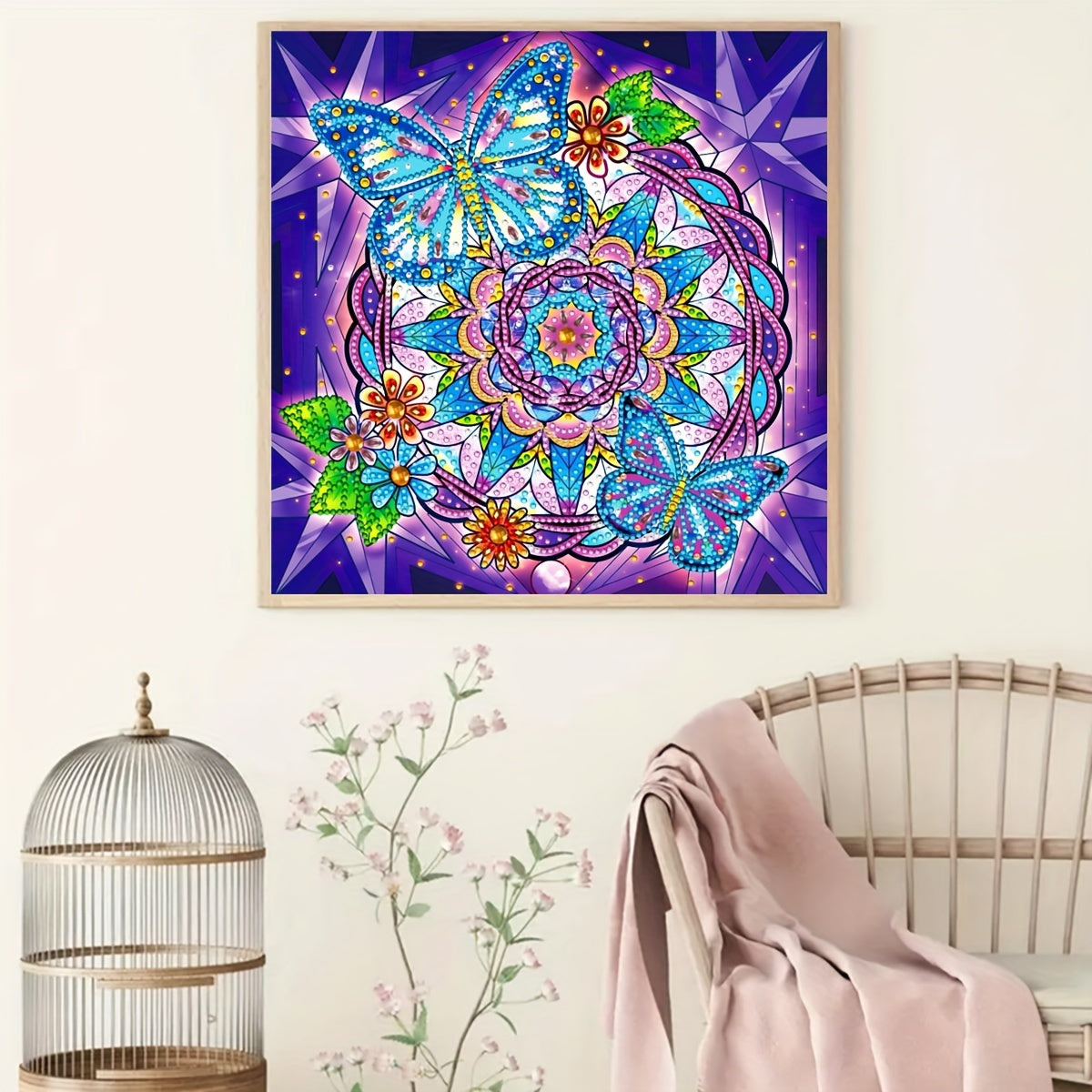 Butterfly Flower Pattern Diamond Painting Kit for Beginners