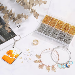 4600Pcs Silver & Golden Jump Rings w/ Tools for Jewelry Making