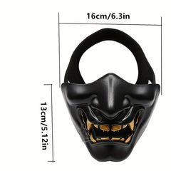 Half Face Mask Airsoft Lower Face Protective Mask for Halloween Cosplay Costume