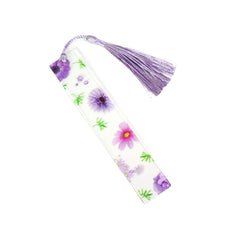 Transparent Acrylic Bookmark Flower Bookmark Student Learning Supplies