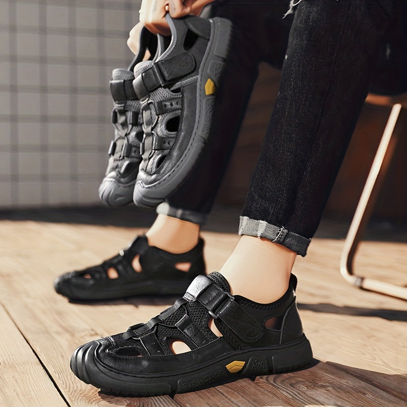 Men's Closed Toe Anti Collision Sandals Beach Shoes Summer