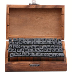 70pcs Rubber Stamp Letters Alphabets Set Vintage Wooden Number and Symbol Stamps